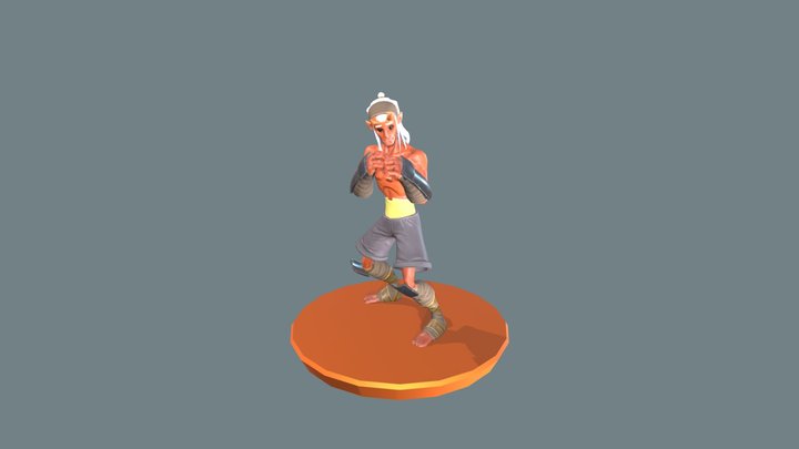 posing alien superhero 3D Model