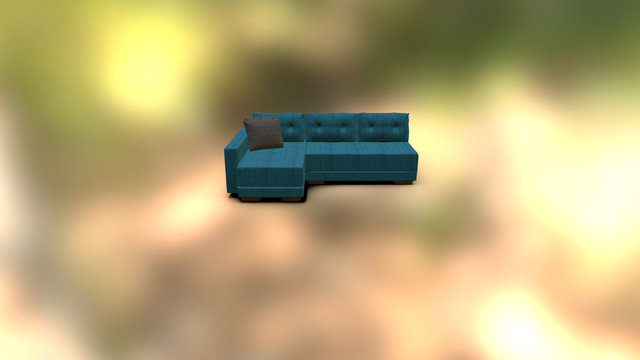 Corner Convertible Sofa Bed 3D Model