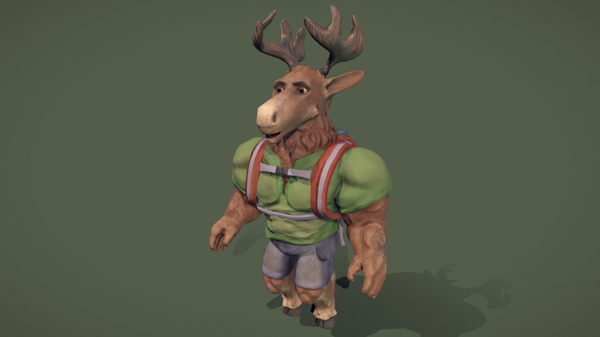 Anthropomorphic Moose - 3D model by eevi_ka [7e1a8d3] - Sketchfab