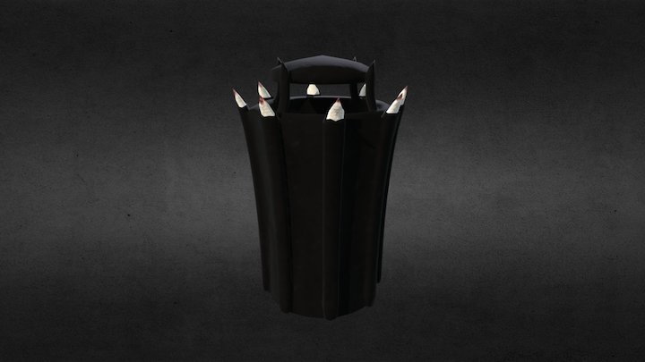 Toothy Trash Can 3D Model
