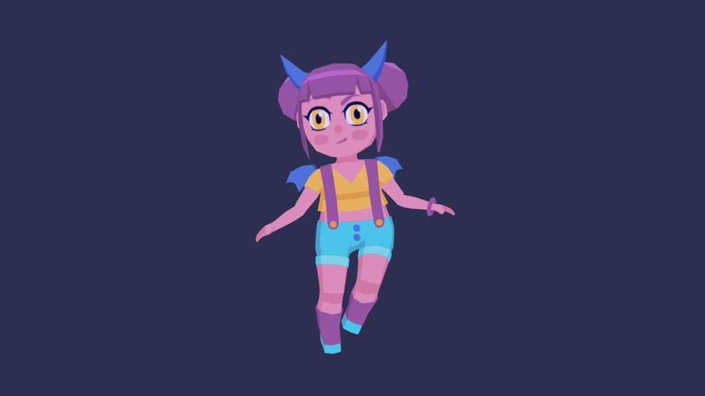 Cute Demon Girl - 3D model by Fi Silva (@fisilva) [7e1c495] - Sketchfab