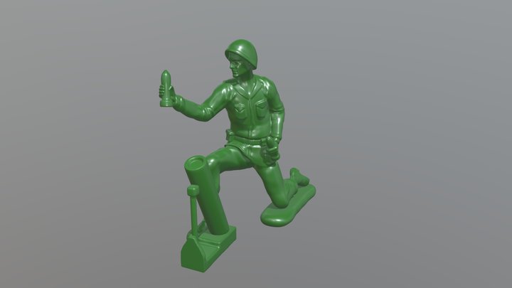 Soldier Toy Green 3D Model