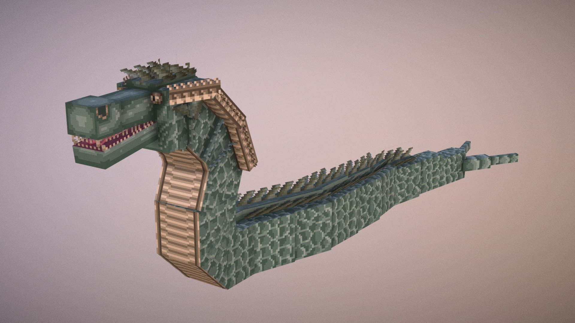 Mythological SNAKE - 3D Model Animated