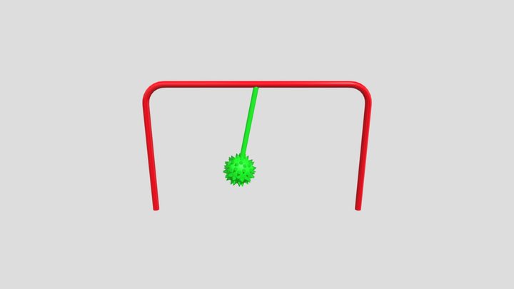 Hanging Spine Ball Barrier (Animated) 3D Model
