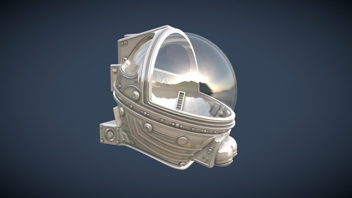 Alien Space Helmet 3D Model