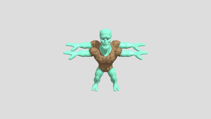 Handsome Muscle Squidward 3D Model