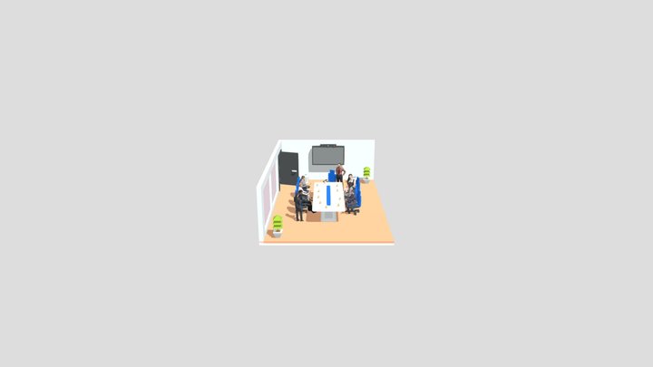 People Meeting(8people) 3D Model