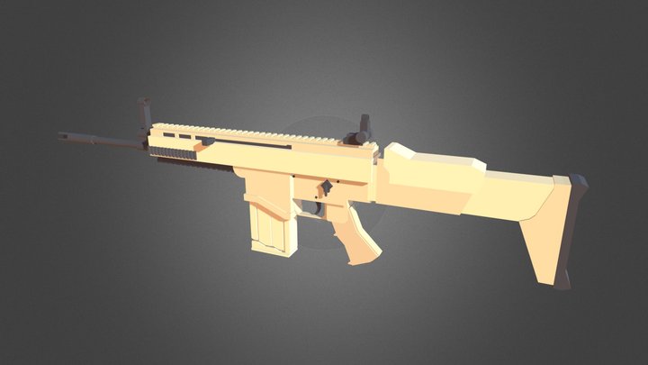 Scar-H - Minecraft Low Detailed 3D Model