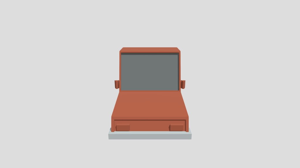 low poly Red Car