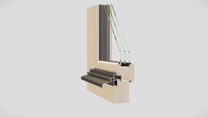 H1 Holz Metall Fenster Von Euw 3D Model