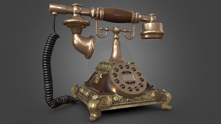レトロ電話 3D Model