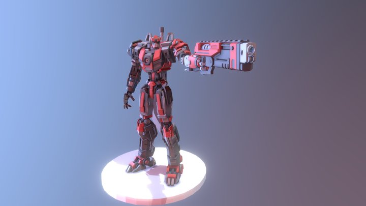 Big Red  X Robot 3D Model