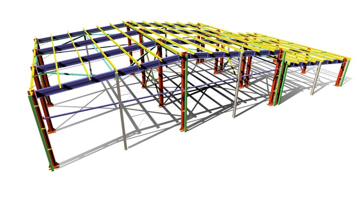 Garage with a warehouse 3D Model