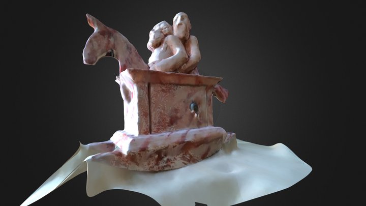 Equestrian Statue of Marx & Engels 3D Model