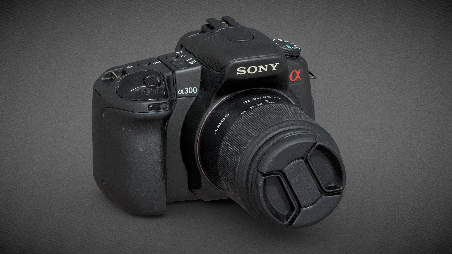 Dusty DSLR Camera Sony Alpha 300 Buy Royalty Free 3D model by
