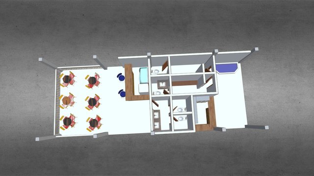 Club house C sin cubierta 3D Model