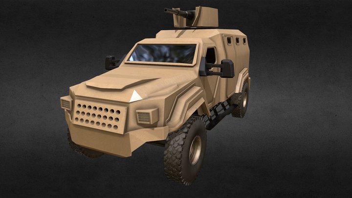 Terradyne Gurkha Military Truck Game Model 3D Model