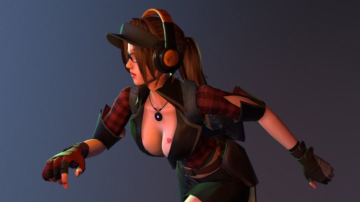 Sports Girl 3D Model