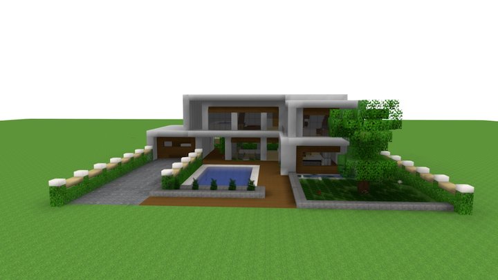 Modern Mansion Made By Jack Builder 3D Model