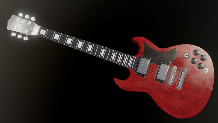 Electro Guitar 3D Model