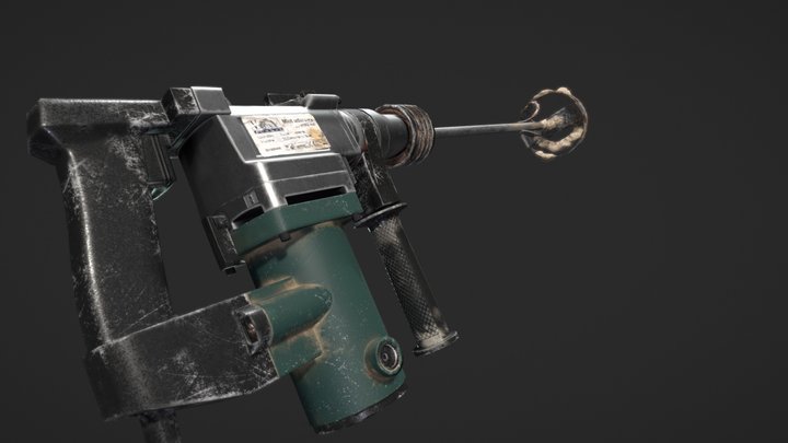 Jackhammer Mixer Tool (precise origin unknown) 3D Model