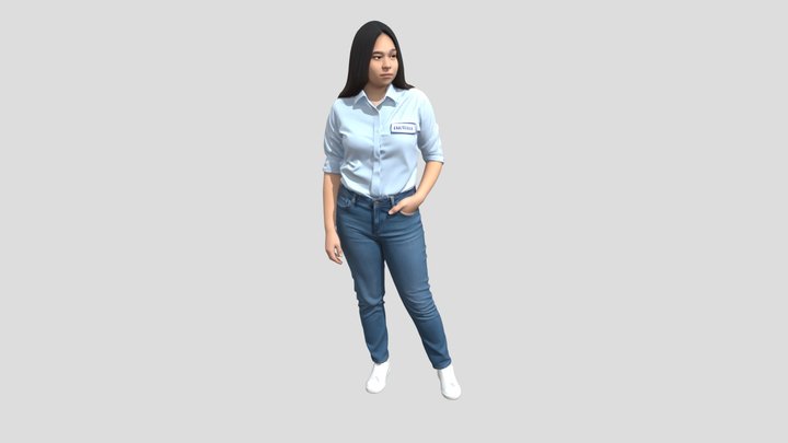 Blue Uniform Portrait – Kostenloses 3D-Modell STL