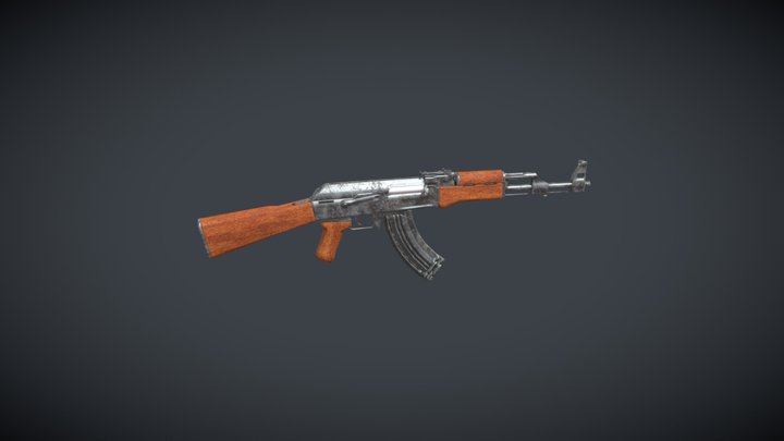 AK-47 (LowPoly) 3D Model