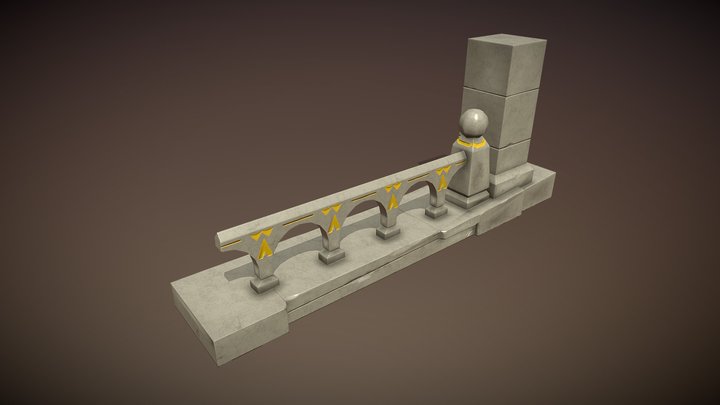 stone railings 3D Model
