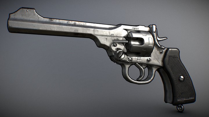 WW2 Webley Revolver 3D Model