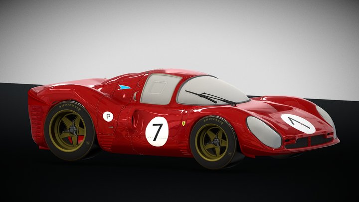 {FREE} Ferrari 330 P4 Tooned 3D Model