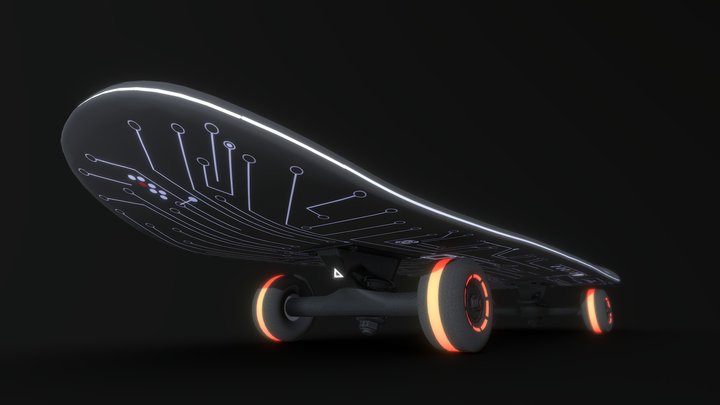 Sci-Fi skate board 3D Model