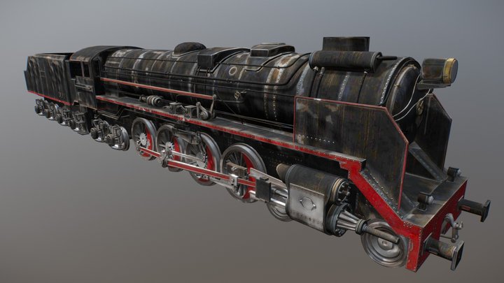 Steam Train Mikado 3D Model
