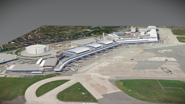 Hamburg airport 3D Model