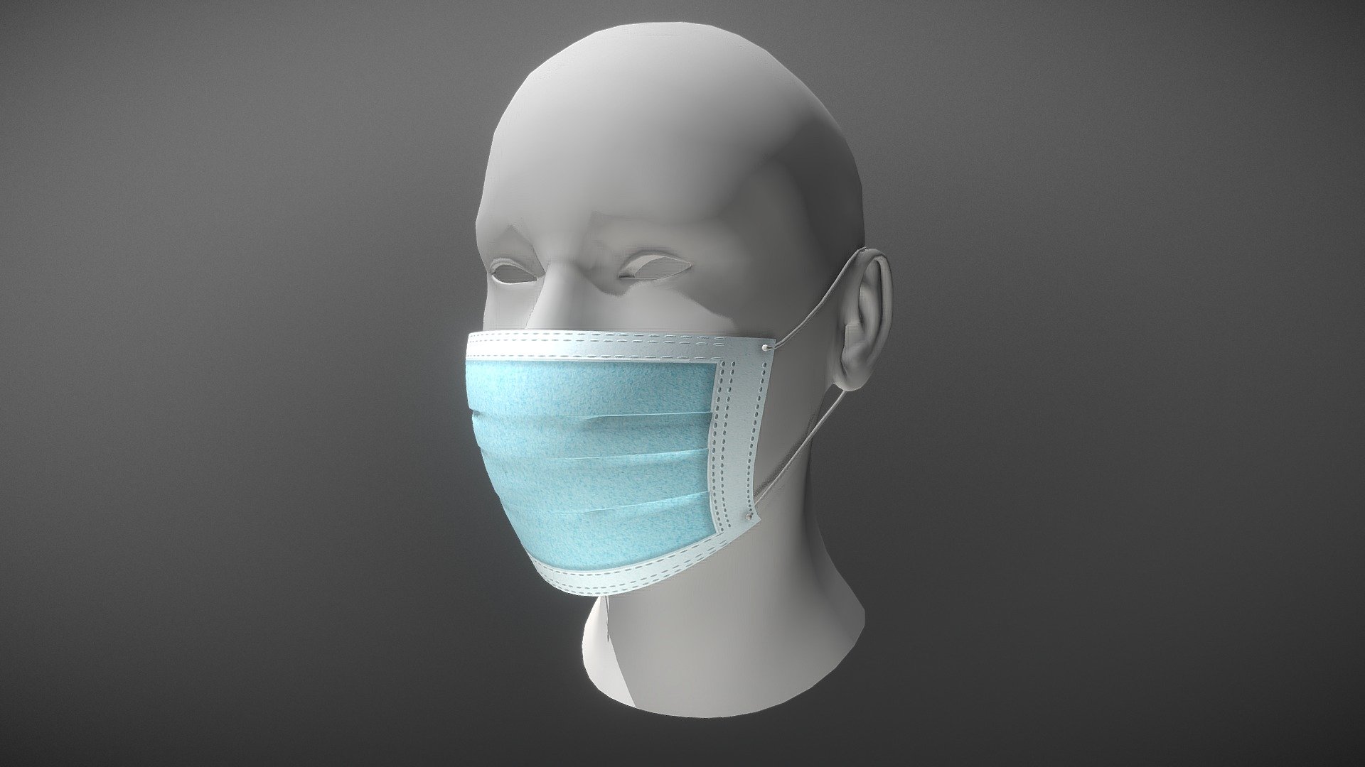 [PBR] Surgical mask 3D model by Wojakson (Wojakson