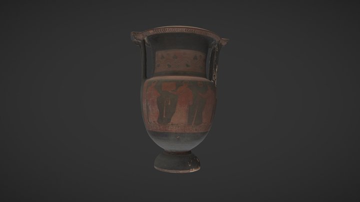 South Italian Red-Figure Krater, Classical 3D Model