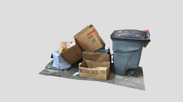 Garbage, Street Trash 01 3D Model