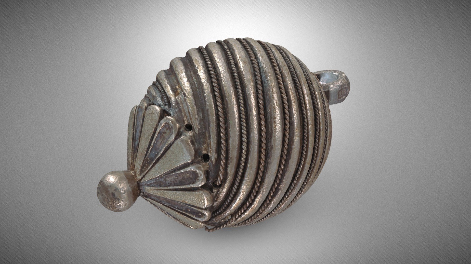 Silver “kontusz” knob