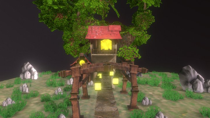 Fantasy House 3D Model