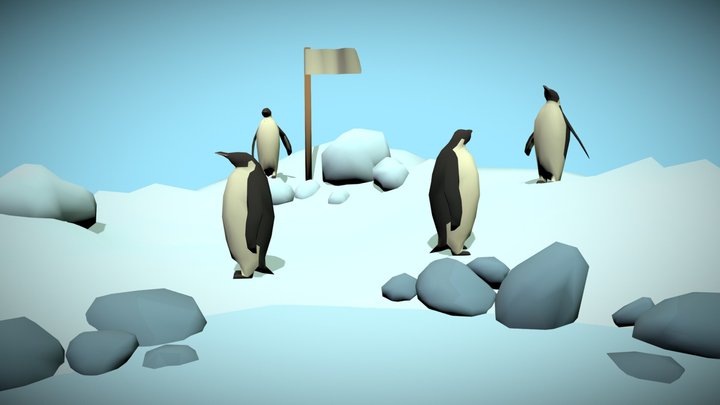 Penguin's land 3D Model