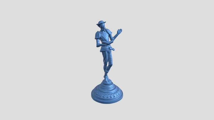 1981 Don Quixote Cast Iron Statuette 3D Scan 3D Model