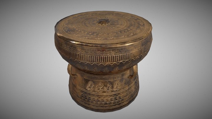 Trống Đồng Việt Nam 3D Model