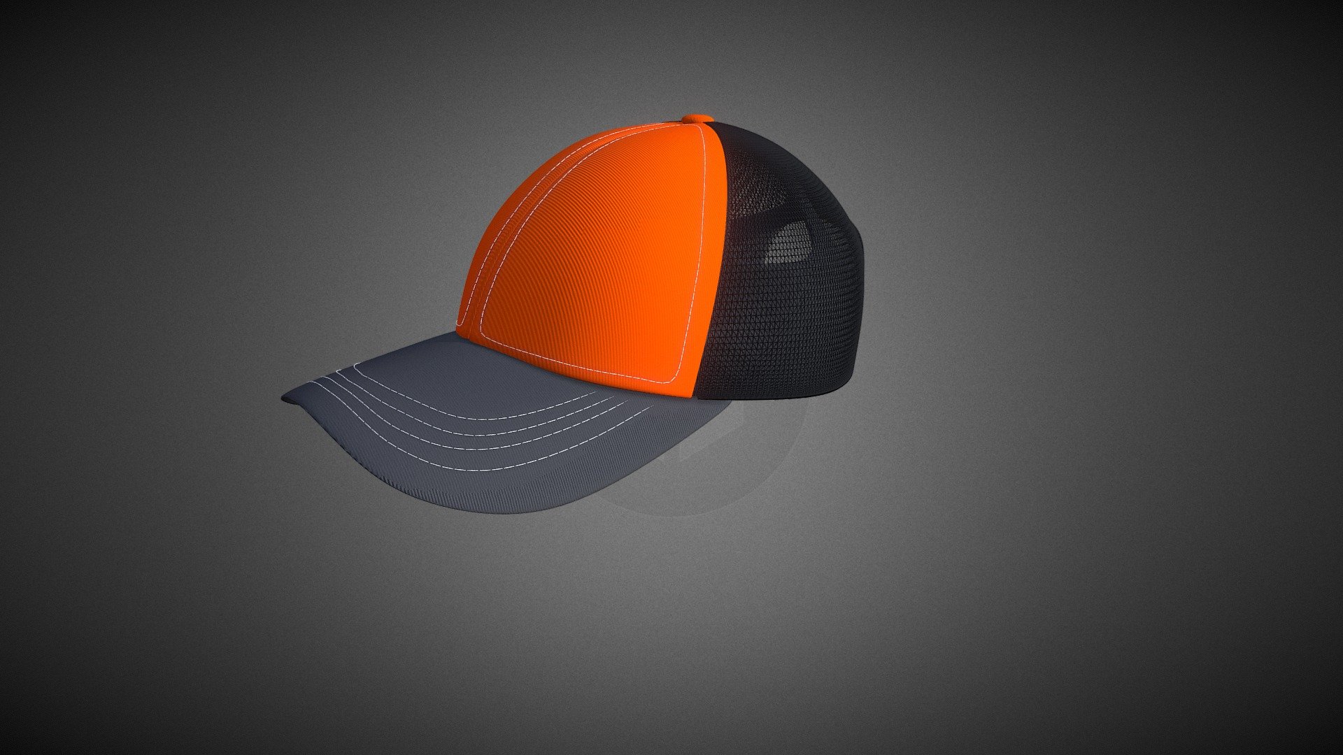 Mesh Back Hat - 3D model by yousufmohd [7e3966d] - Sketchfab