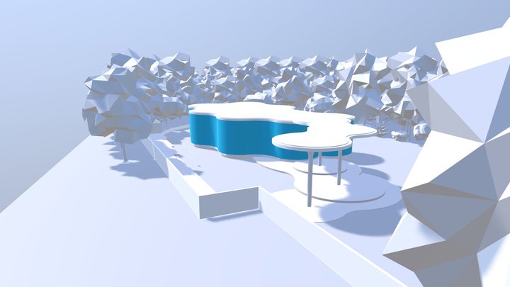 Modern church house 3D Model