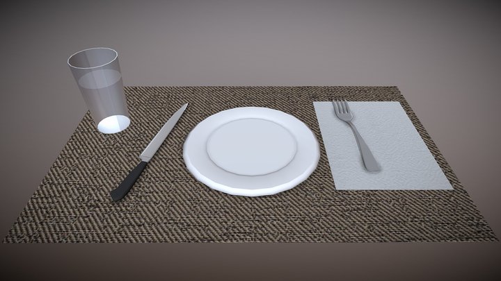 Low Poly Tableware – Modello 3D gratuito STL