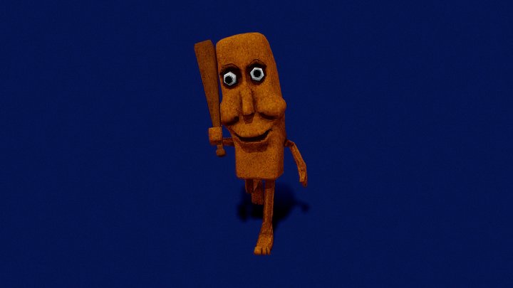 Tung Tung Tung Sahur 3D Animated 3D Model