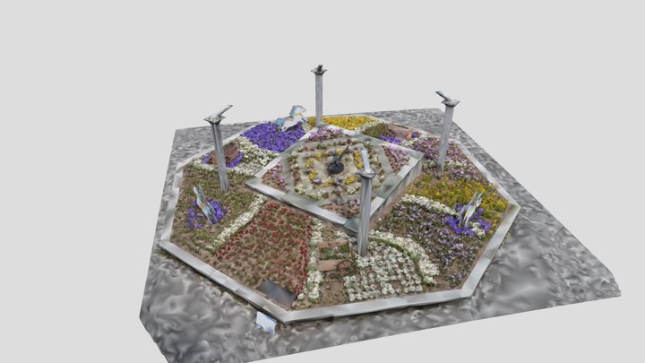 海の中道海浜公園花時計花壇2024 3D Model