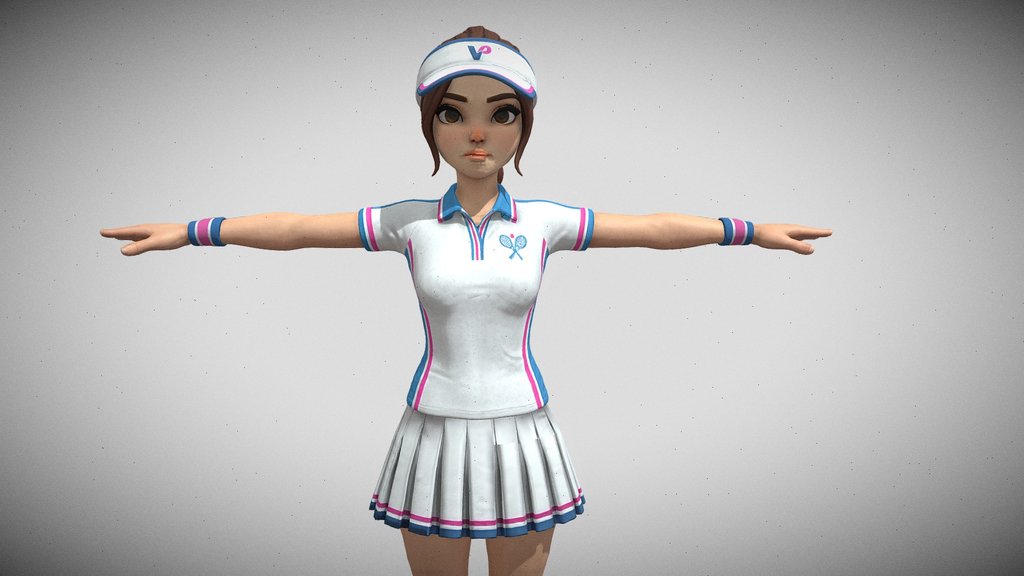 Carol Tennis Player Girl | Animated 3D Character