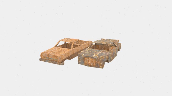 PSX/PS1 Rusty Cars 3D Model