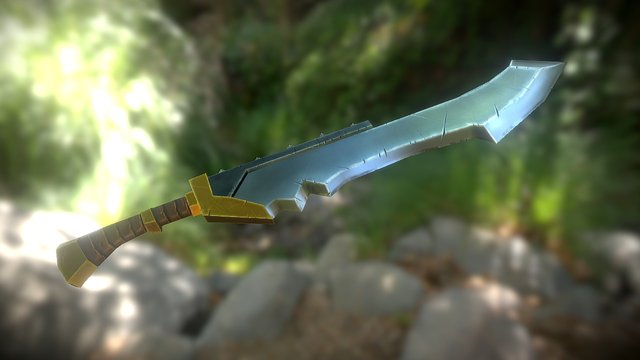 Stylized PBR 4/4 - Sword (Solid) 3D Model