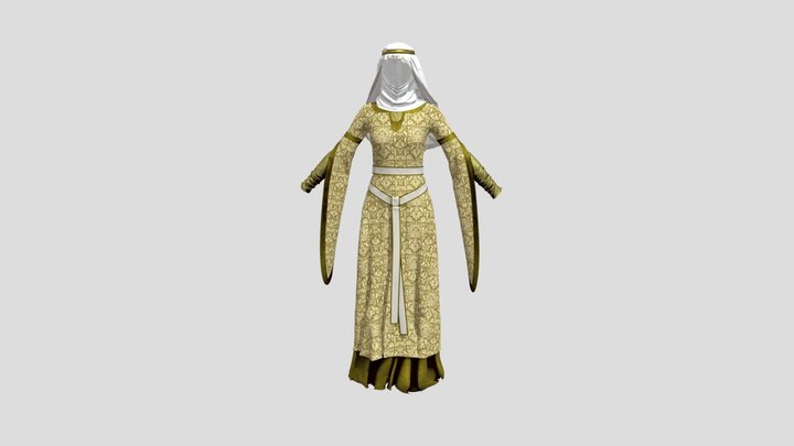 Medieval Dress 3D Model